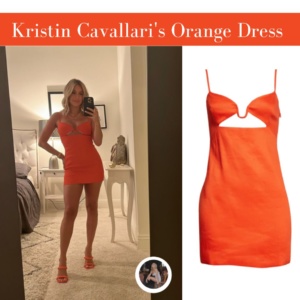 Krisitn Cavallaris Orange Dress