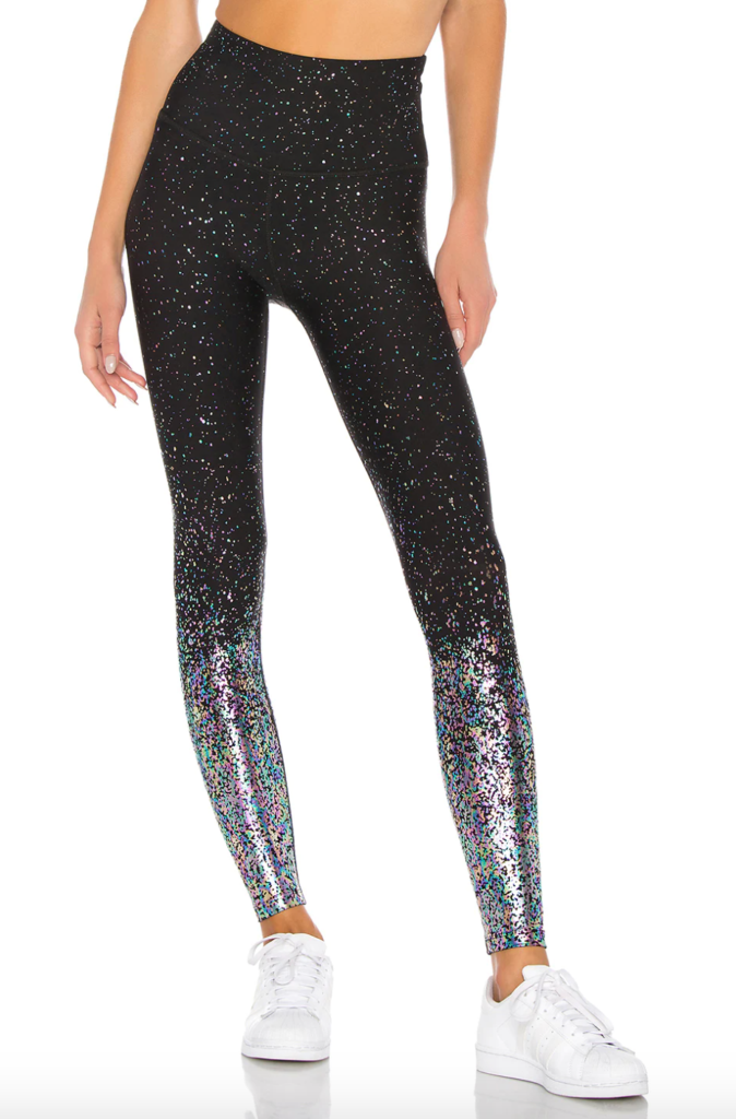 Crystal Kung Minkoff's Black Ombre Glitter Leggings