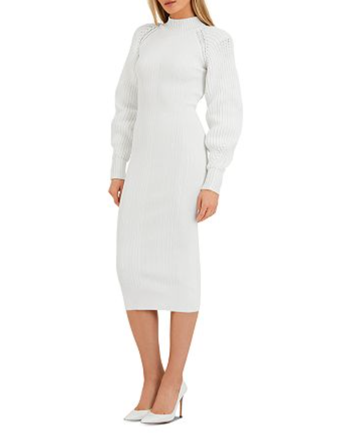 Crystal Kung Minkoff's White Sweater Dress
