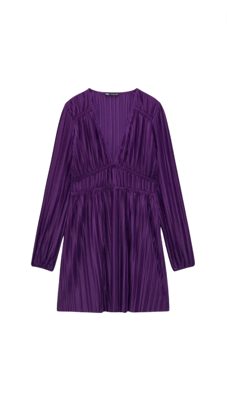 Kenya Moore's Purple Pleated Dress