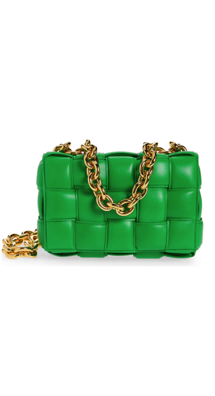 Leva Bonaparte’s Green Woven Bag