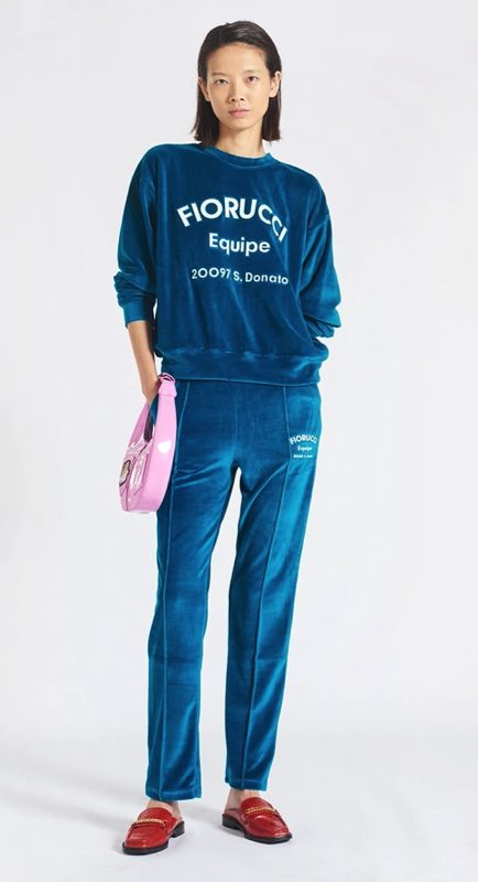 Meredith Marks’ Blue Velvet Fiorucci Sweatsuit | Big Blonde Hair