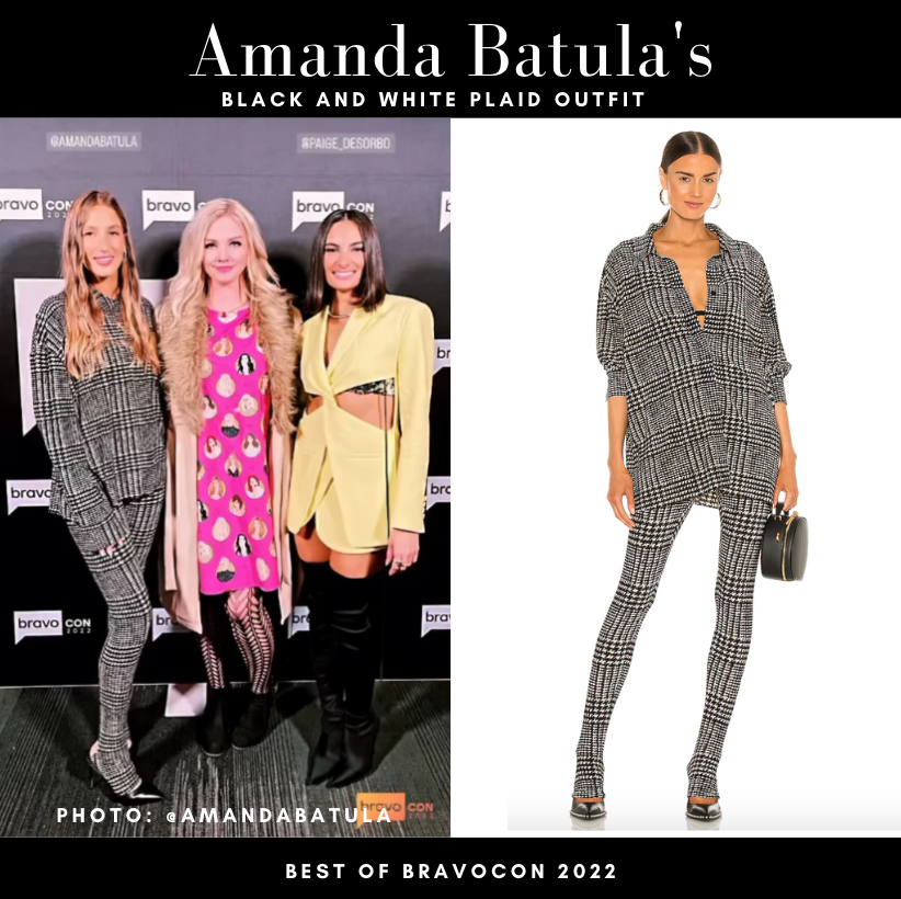 Amanda Batula's Black and White Plaid Outfit