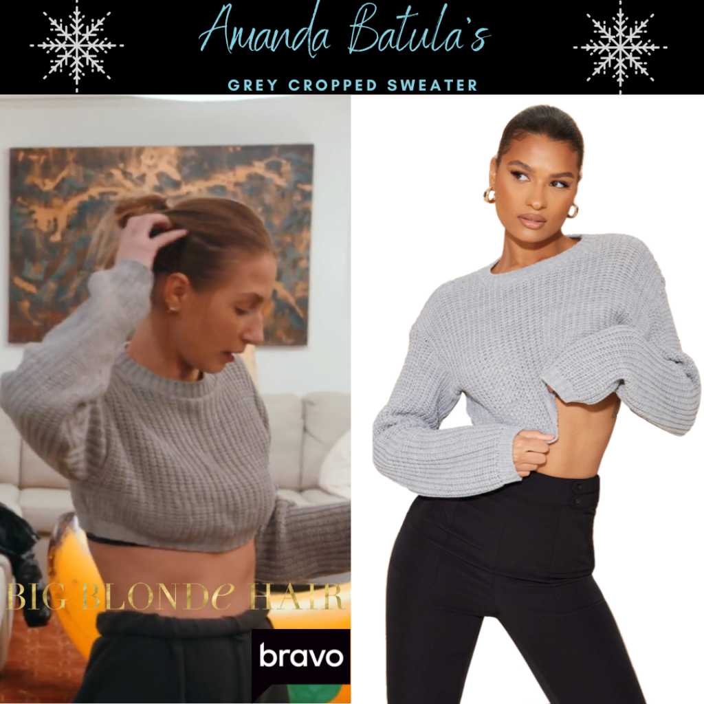Amanda Batula’s Grey Cropped Sweater