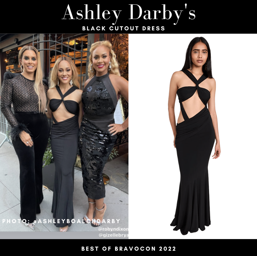 Ashley Darby's Black Cutout Dress