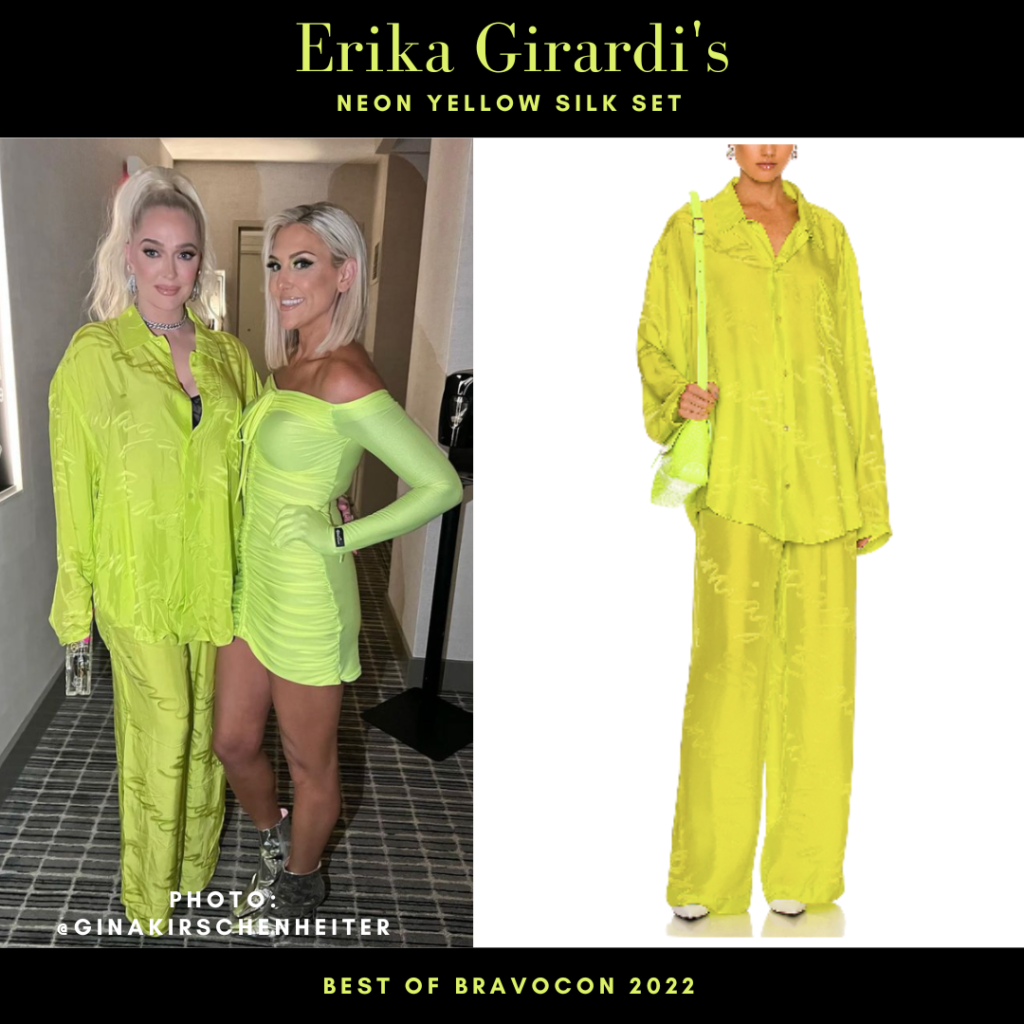 Erika Girardi's Neon Yellow Outfit at Bravocon 2022
