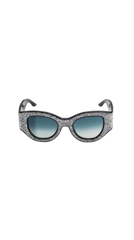 Caroline Stanbury's Black Crystal Embellished Sunglasses