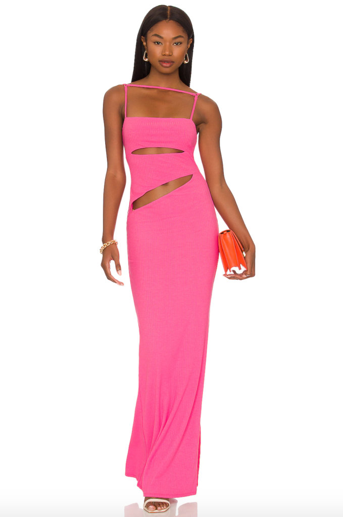 Caroline Stanbury's Pink Cutout Maxi Dress