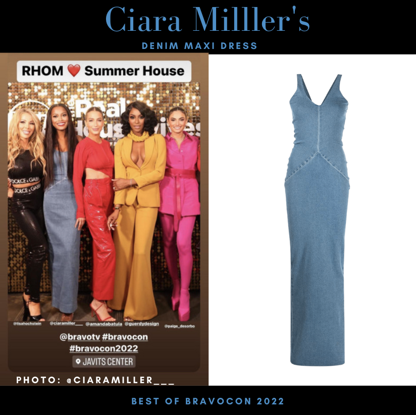 Ciara Miller's Denim Maxi Dress