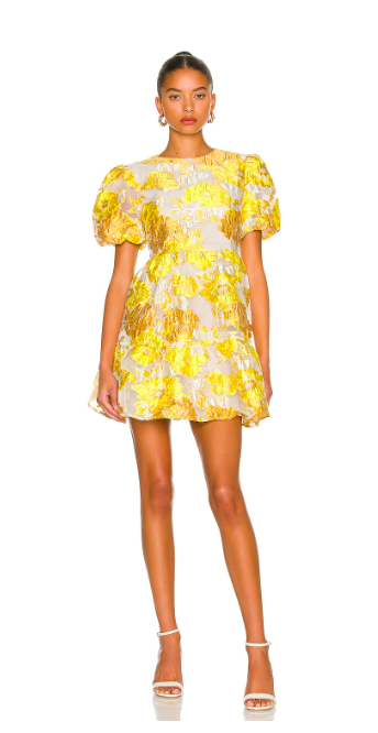 Crystal Kung Minkoff's Yellow Floral Babydoll Dress