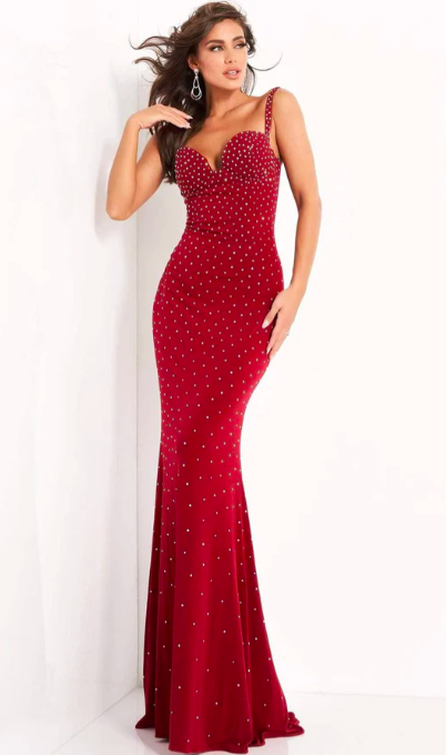 Dorit Kemsley's Red Crystal Studded Gown