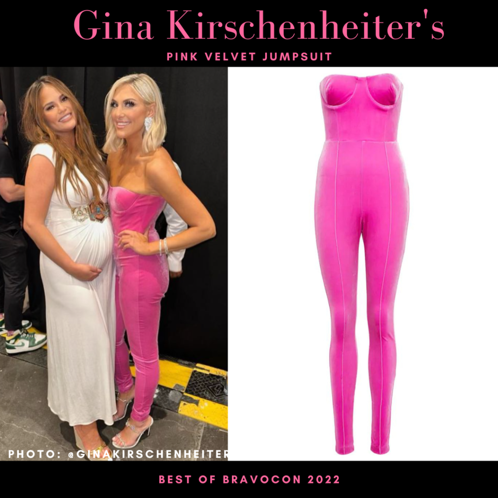 Gina Kirschenheiter’s Pink Velvet Jumpsuit