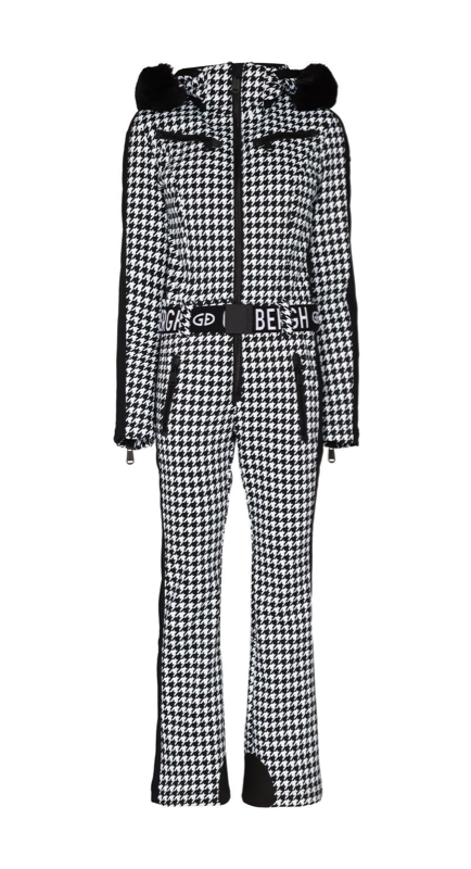 Jen Shah’s Black and White Houndstooth Ski Suit