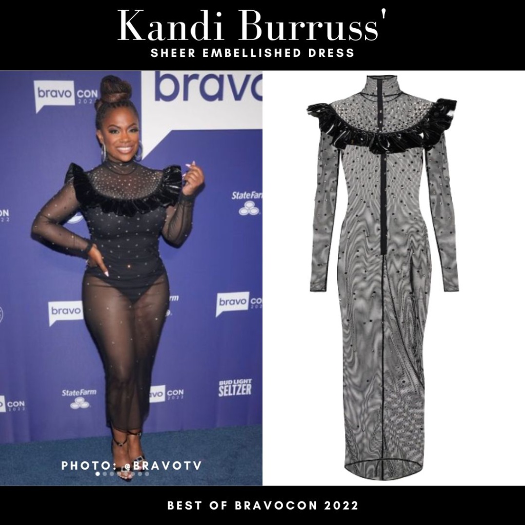 Kandi Burruss' Sheer Embellished Dress