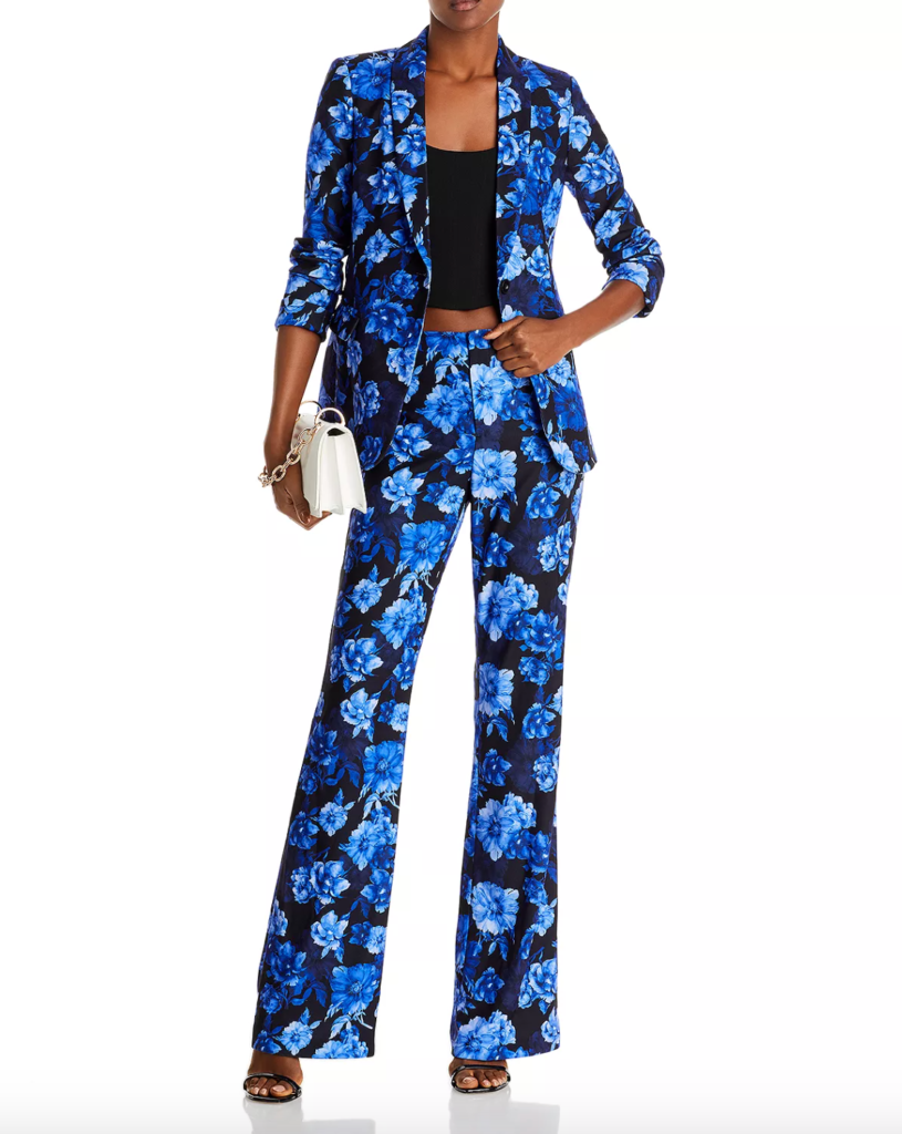 Kathy Hilton's Blue Floral Suit