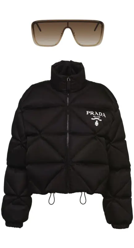 Kyle Richards’ Black Logo Puffer Jacket