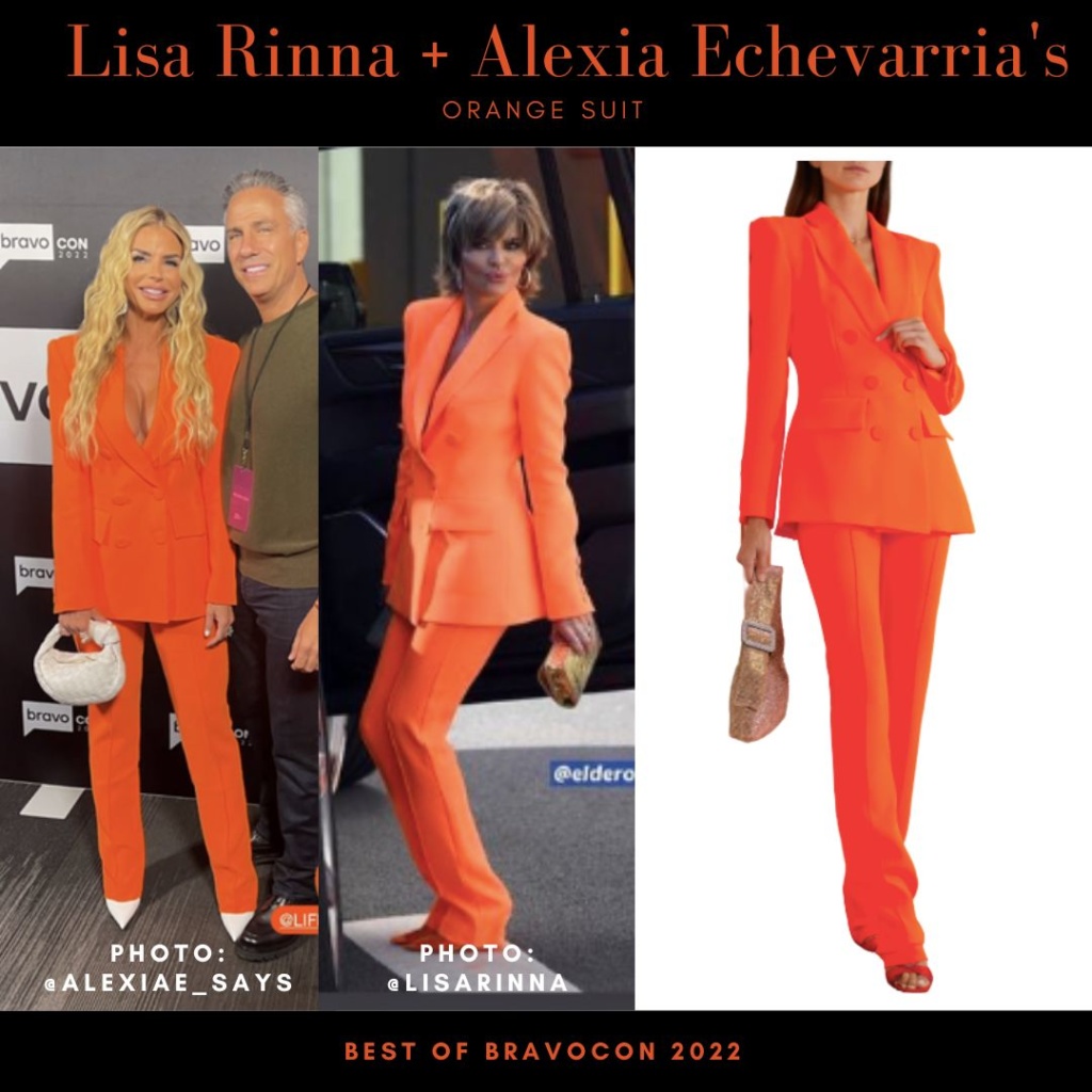 Lisa Rinna and Alexia Echevarria's Orange Suit at Bravocon 2022