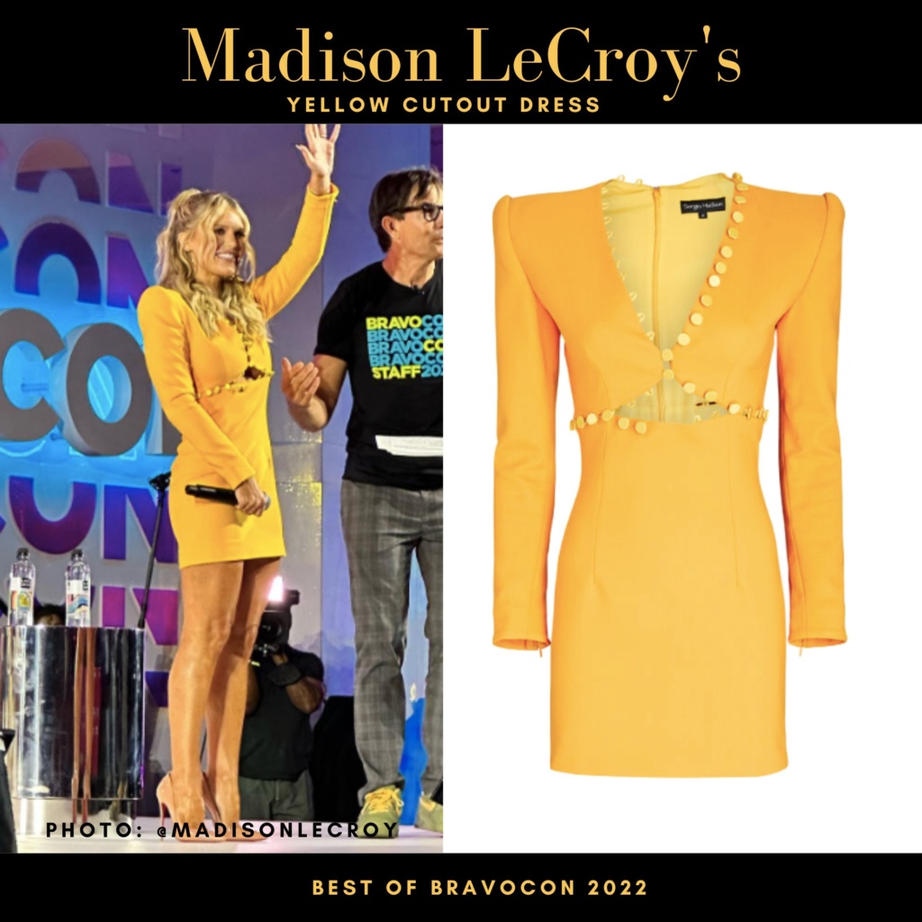 Madison LeCroy's Yellow Cutout Dress at Bravocon 2022