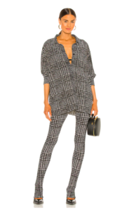 Robyn Dixon's Black and White Plaid Outfit