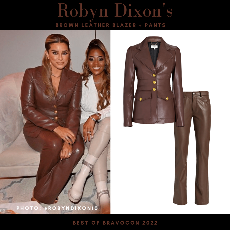 Robyn Dixon's Brown Leather Blazer + Pants
