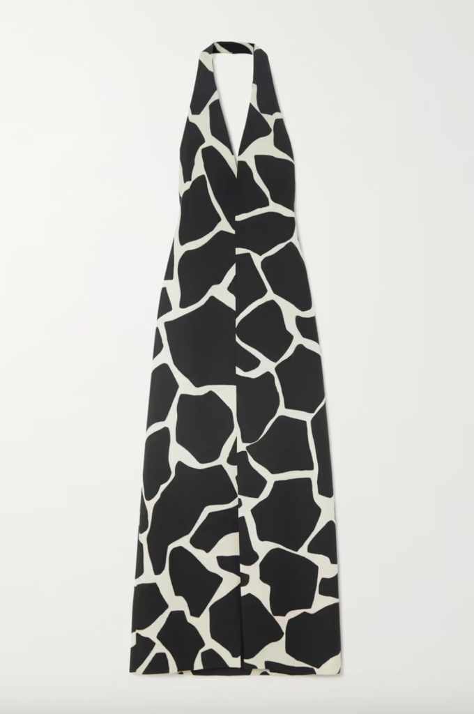 Sutton Stracke's Black and White Printed Dress