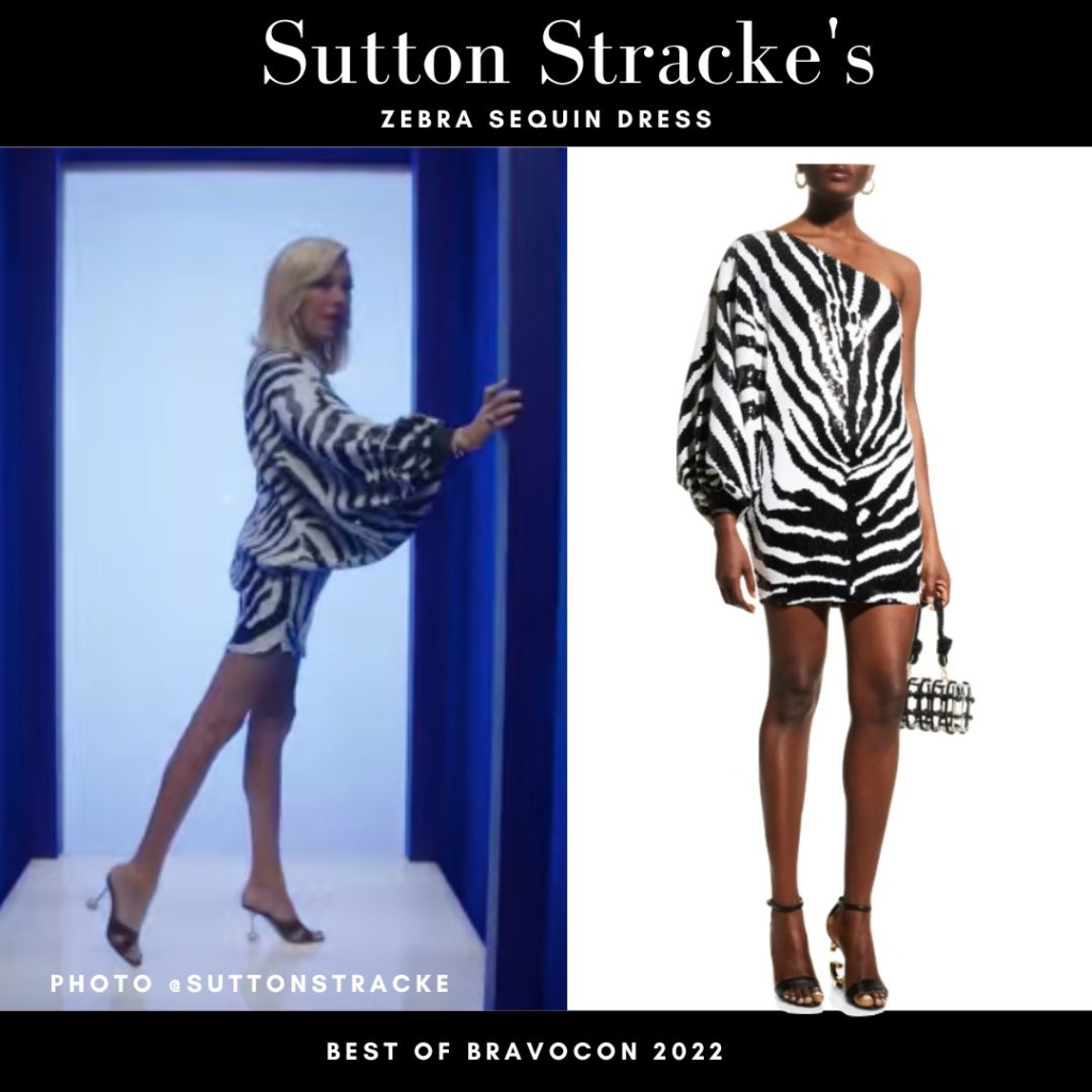 Sutton Stracke's Zebra Sequin Dress at BravoCon 2022