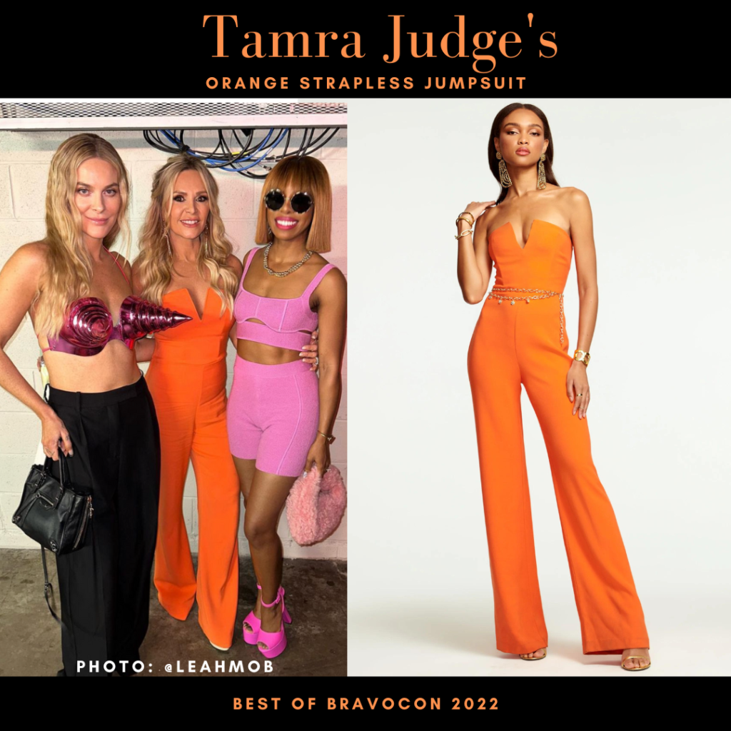 Tamra Judge’s Orange Strapless Jumpsuit