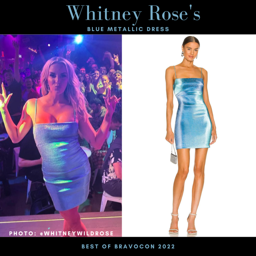 Whitney Rose’s Blue Metallic Dress