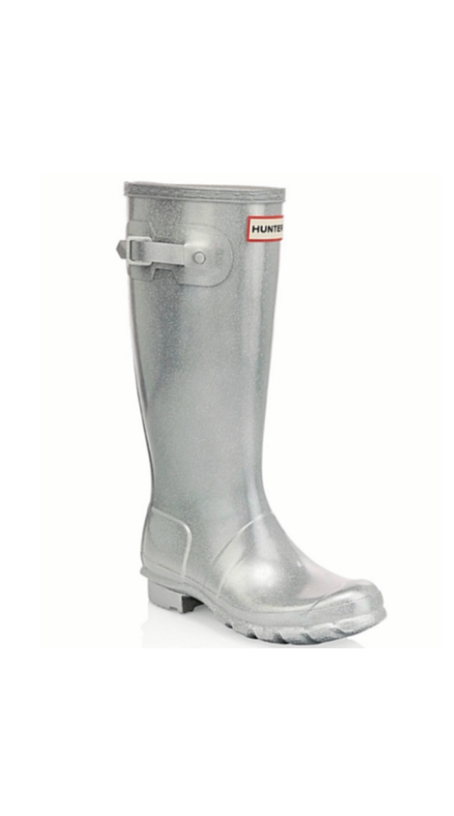 Ashley Darby's Silver Rain Boots
