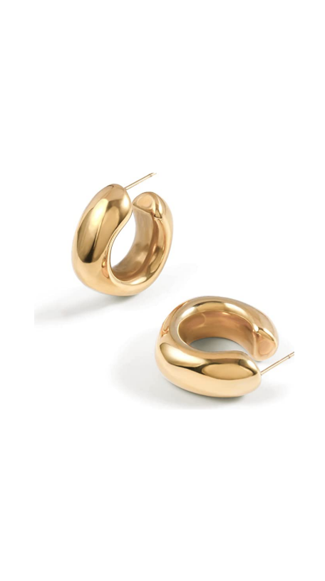 Leva Bonaparte's Gold Hoop Earrings