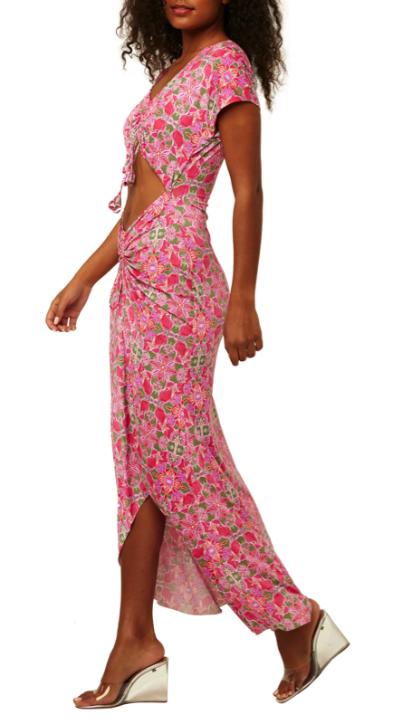 Madison LeCroy’s Pink Floral Cutout Dress