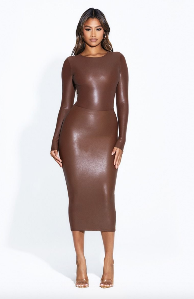 Marlo Hampton's Brown Leather Dress