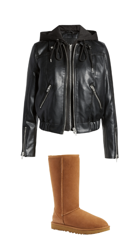 Tamra Judge's Black Hooded Leather Jacket