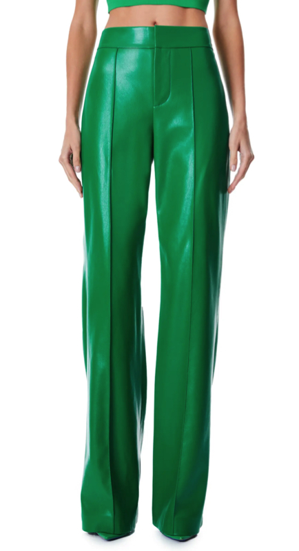 Jackie Goldschneider’s Green Leather Pants