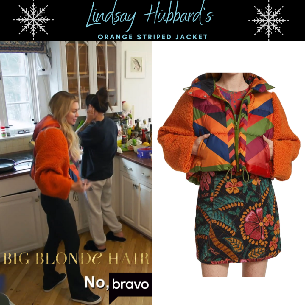 Lindsay Hubbard’s Orange Striped Jacket