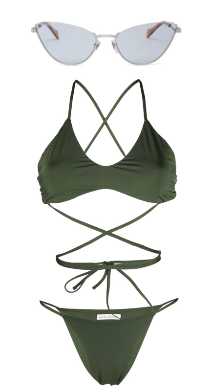 Lisa Barlow’s Green Wraparound Bikini