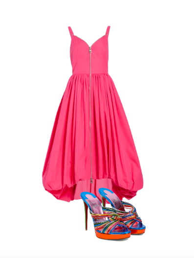 Angie Harrington's Pink Zip Up Dress