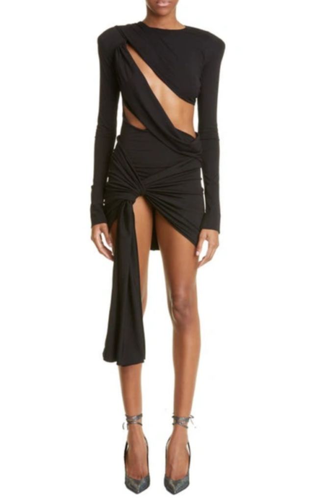 Kristin Cavallari's Black Cutout Draped Dress