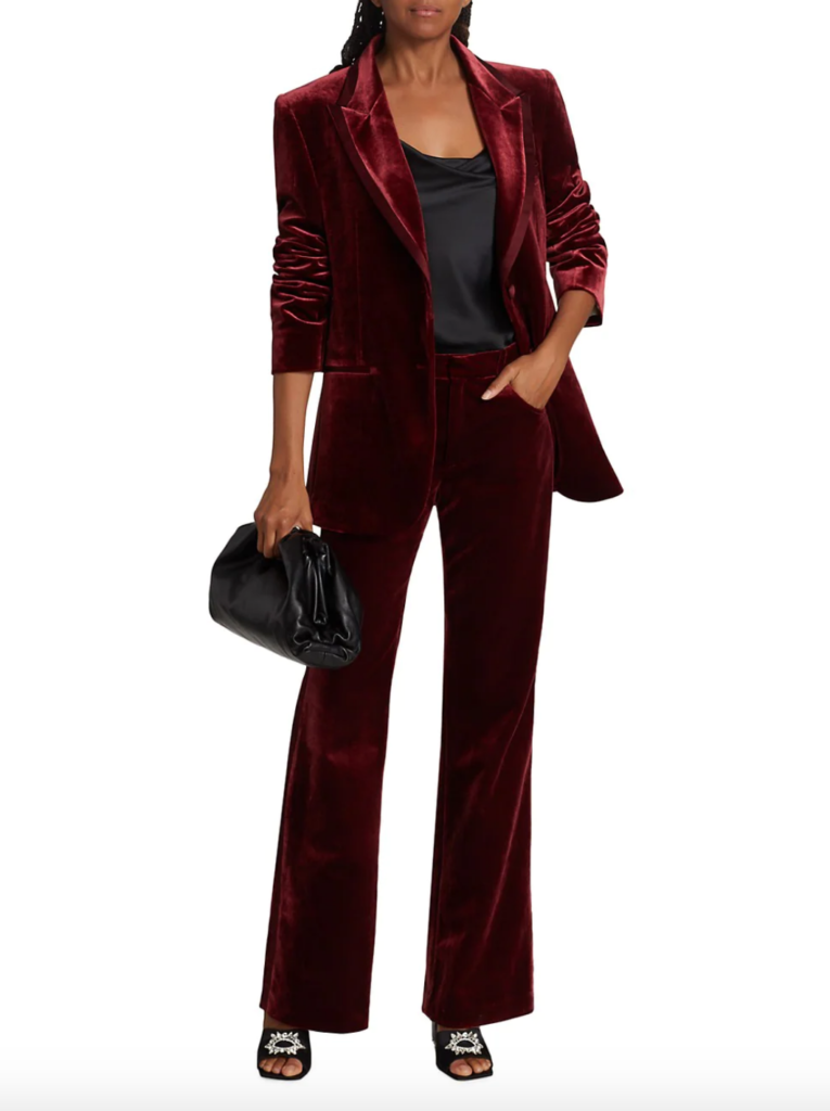 Kyle Richards' Burgundy Velvet Suit