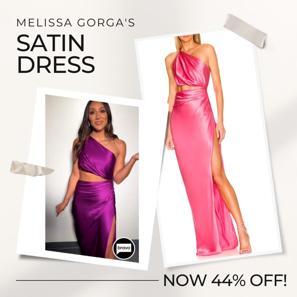 Melissa Gorga's Purple Satin Cutout Dress