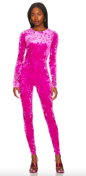 Melissa Gorga's Pink Velvet Catsuit