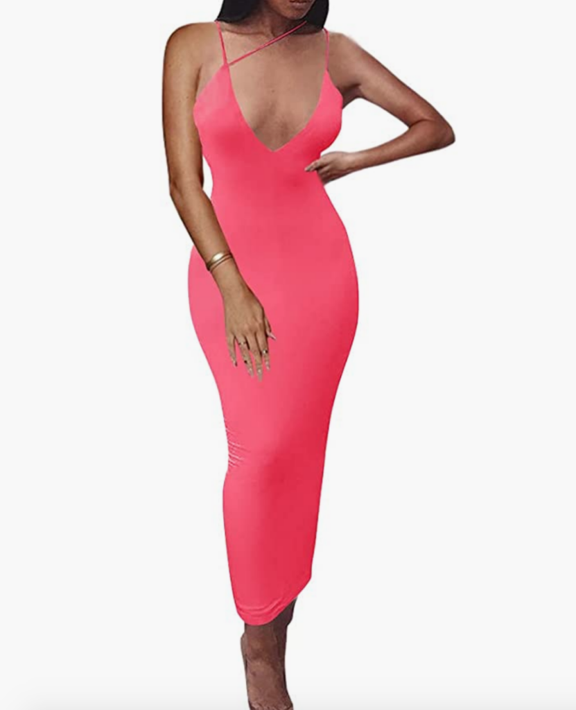 Mia Thornton's Pink Asymmetric Dress