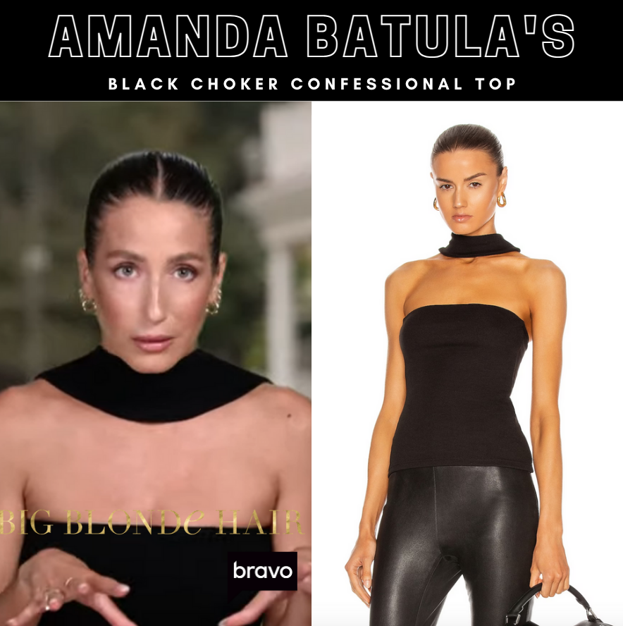 Amanda Batula's Black Choker Confessional Top 