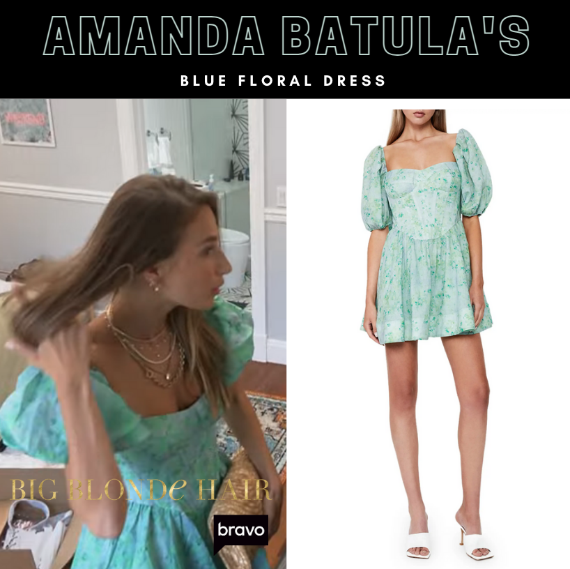 Amanda Batula's Blue Floral Dress