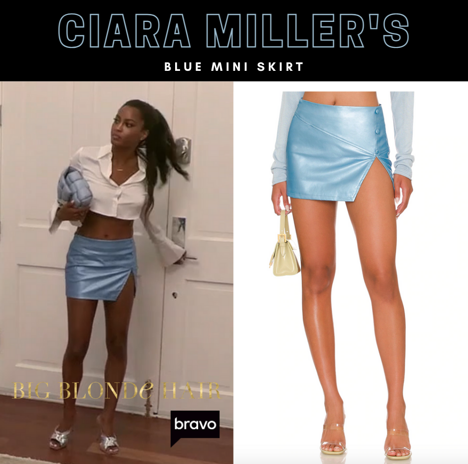 Ciara Miller's Blue Mini Skirt