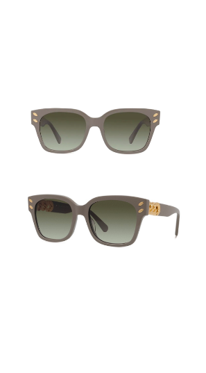 Dolores Catania's Grey Rectangle Sunglasses