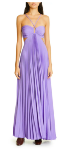 Kiki Barth Purple Pleated Dress