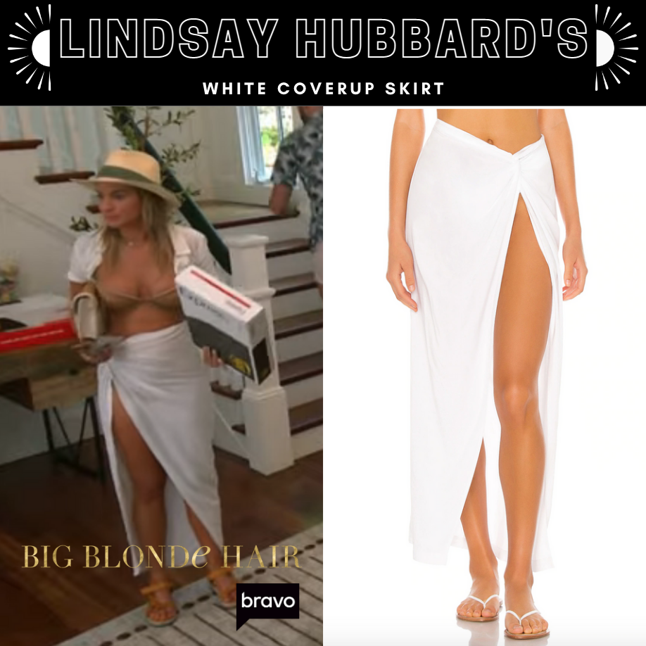 Lindsay Hubbard's White Coverup Skirt