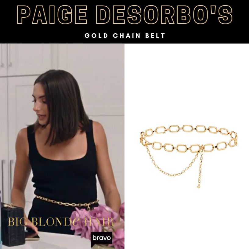 Paige DeSorbo's Gold Chain Belt