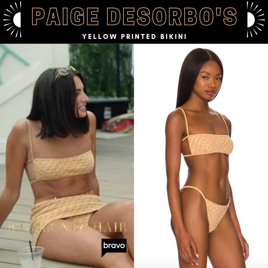Paige DeSorbo's Yellow Printed Bikini